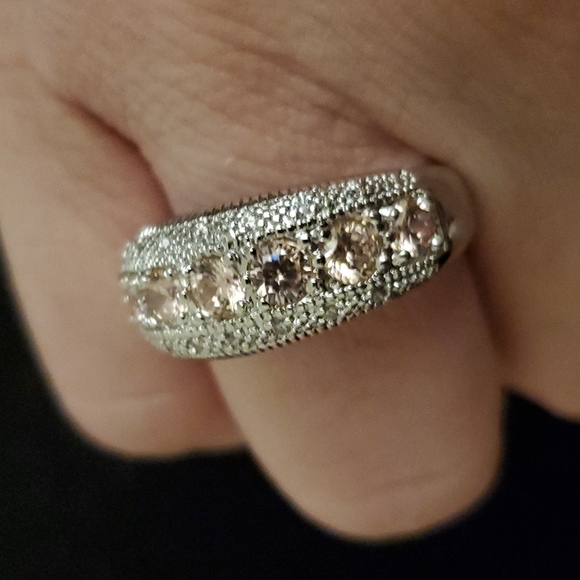 New Round Cut Pink Sapphire 925 Silver Ring. - Picture 1 of 11